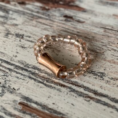 HANDMADE Glam Factory RING rose goud 0.8