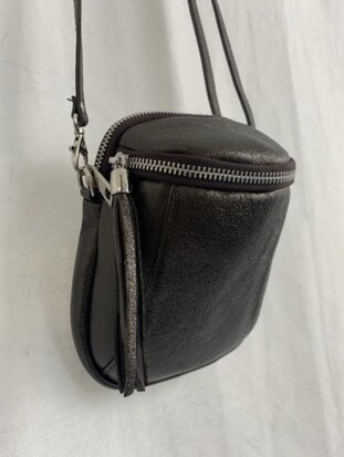 River Mobile Bag - metallic choco