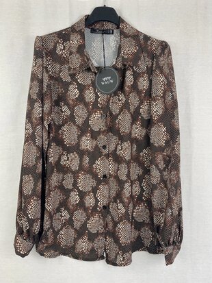 SNAKE blouse - bruin