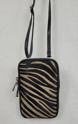 Cleo Mobile Bag - zebra bruin