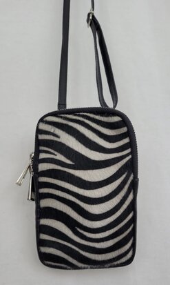 Cleo Mobile Bag - zebra zwart/wit