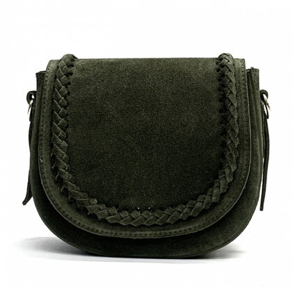 Joss suede leather Bag - ARMY