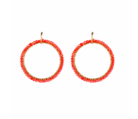 GO DUTCH LABEL - Annelies oorbellen - fucsia