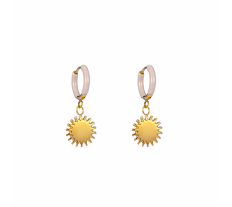 GO DUTCH LABEL - Daane oorbellen - goud/white