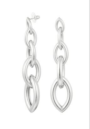 Ear studs five links - silver