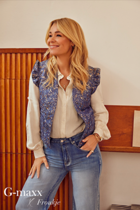G Maxx - Alette Gilet Denim donkerblauw