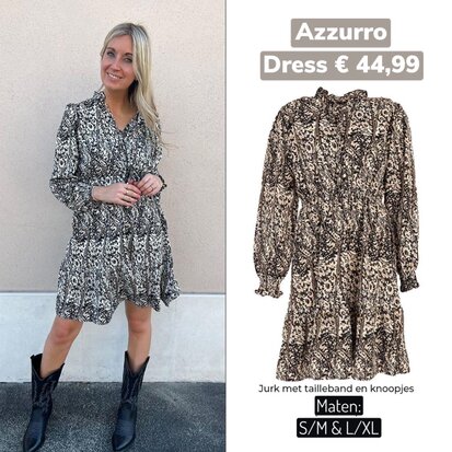 Azzuro Dress - zwart print