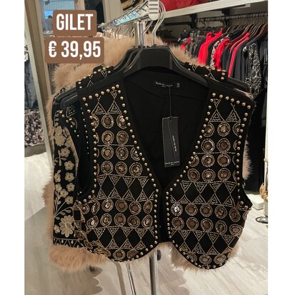 BLING gilet - zwart/goud