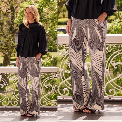 G MAXX MILEY broek zand/zwart