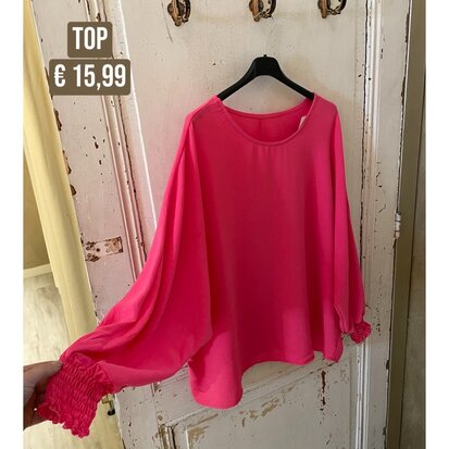 Denise top blouse - hard roze