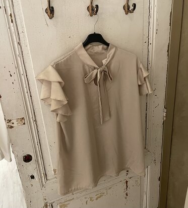 Sanna Strik Silk blouse - beige