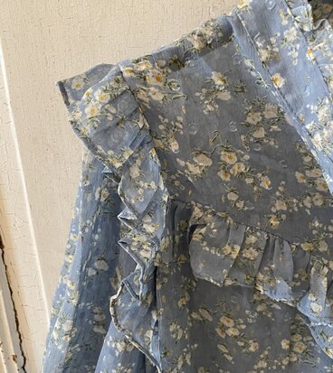 Aime blouse - flower print blauw
