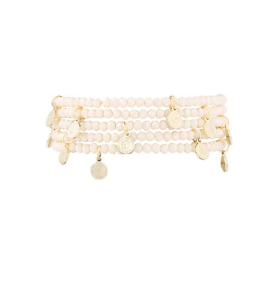 Armbanden met munt bedels - beige/goud