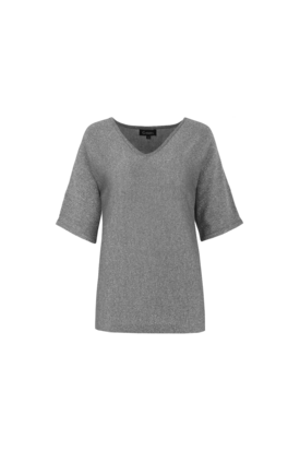 55. G Maxx Edlin fijngebreide top gray melange