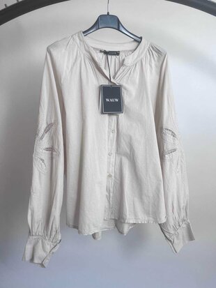 Kitty katoen blouse - beige