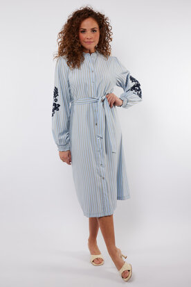 C&S Rennes dress tiger eye/light blue