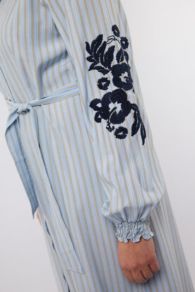 C&S Rennes dress tiger eye/light blue