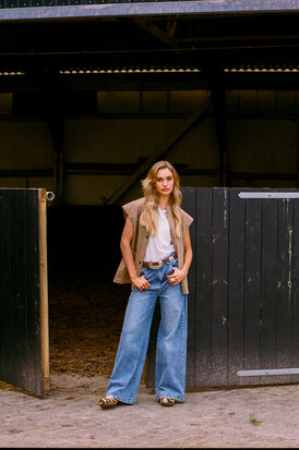 Fluresk Raquel pants denim mid blue