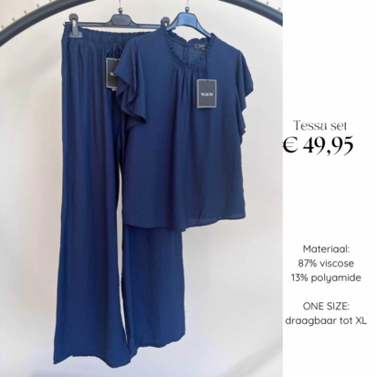 Tessa tweedelige set midnight blue