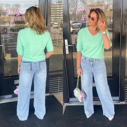 Fluresk Raquel pants denim mid blue