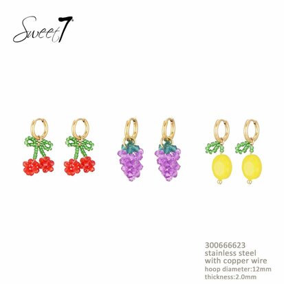 Set van 3 oorbellen