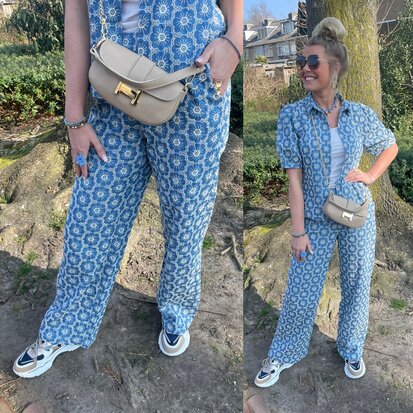 C&S Summer pants denim mid blue