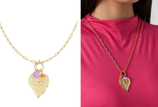 Bedelketting lovebook - Goud kleur