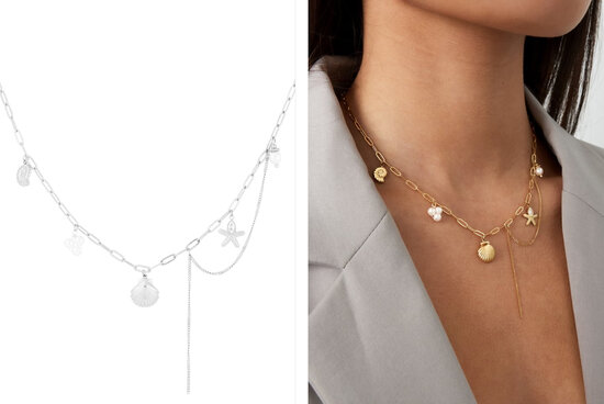 Ketting ocean treasure - Zilver kleur