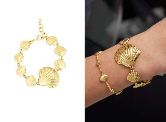 Armband sea shell lover - Goud kleur