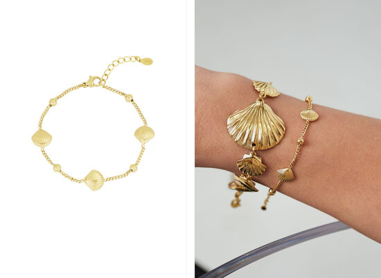 Shell serenade armband - Goud kleur