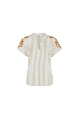 C&S Granville top offwhite/tiger eye