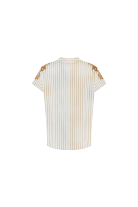 C&S Granville top offwhite/tiger eye