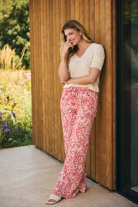 C&S Valence pants sand/sweet red