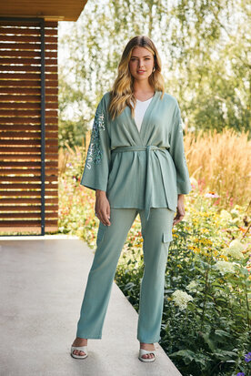 C&S Troy pants jade green