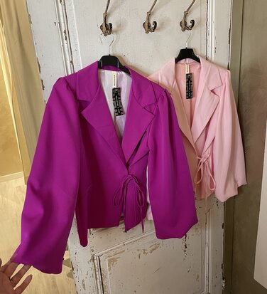 Jacqueline blazer strik licht roze