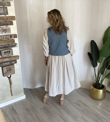 Zenna jurk beige