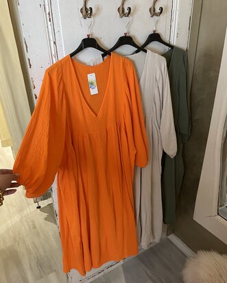 Zenna jurk oranje