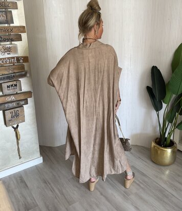 Ella jurk taupe