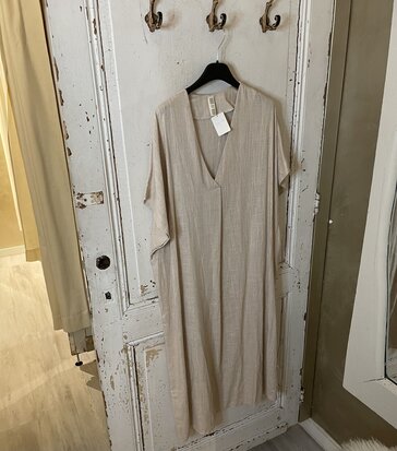 Esmee jurk beige (zonder glans)