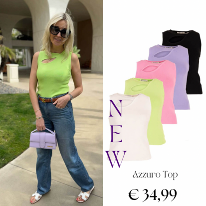 Azzurro glam top offwhite