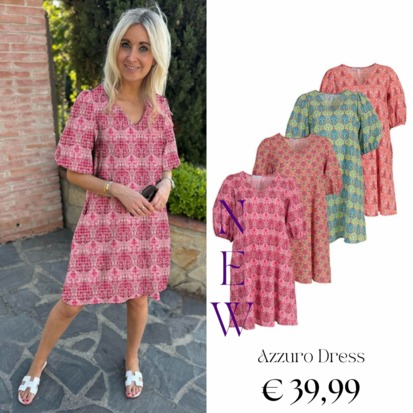 Azzurro jurk Amy lime