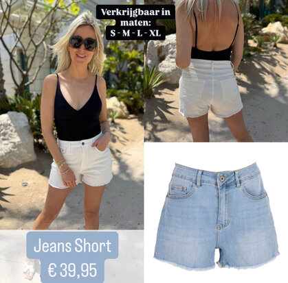 Azzurro short denim jeans blauw