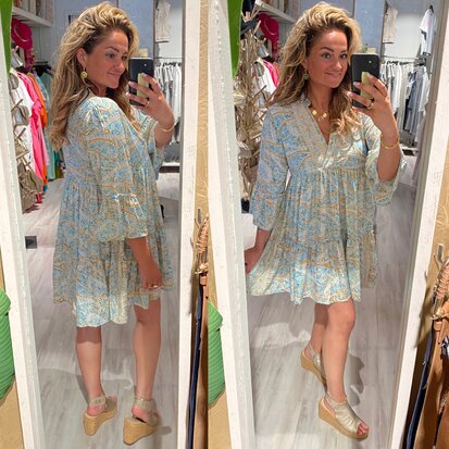 Monica tuniek/dress blauw