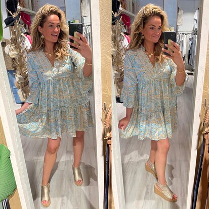 Monica tuniek/dress blauw