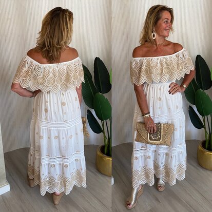 Maria Boho jurk offwhite