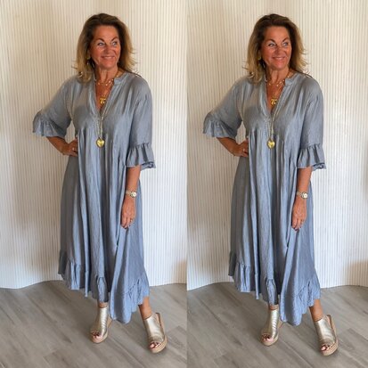 Elisabeth jurk denim blauw
