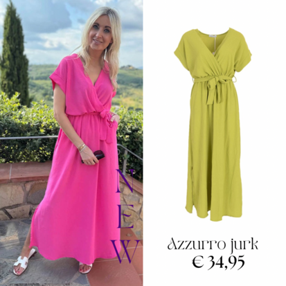 Azzurro Noami jurk lime