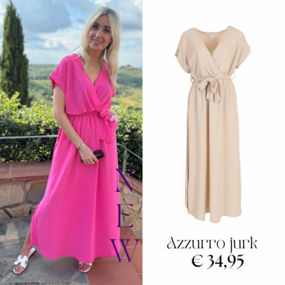 Azzurro Noami jurk beige