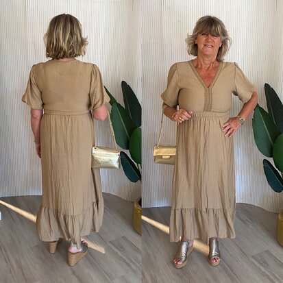 Joella jurk beige