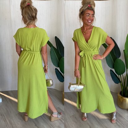 Azzurro Noami jurk lime